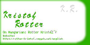 kristof rotter business card